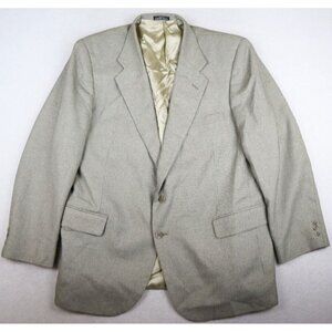 VINTAGE MEN'S BEIGE PLAID BLAZER JACKET SPORT COAT - BARRINGTON - SIZE 46R